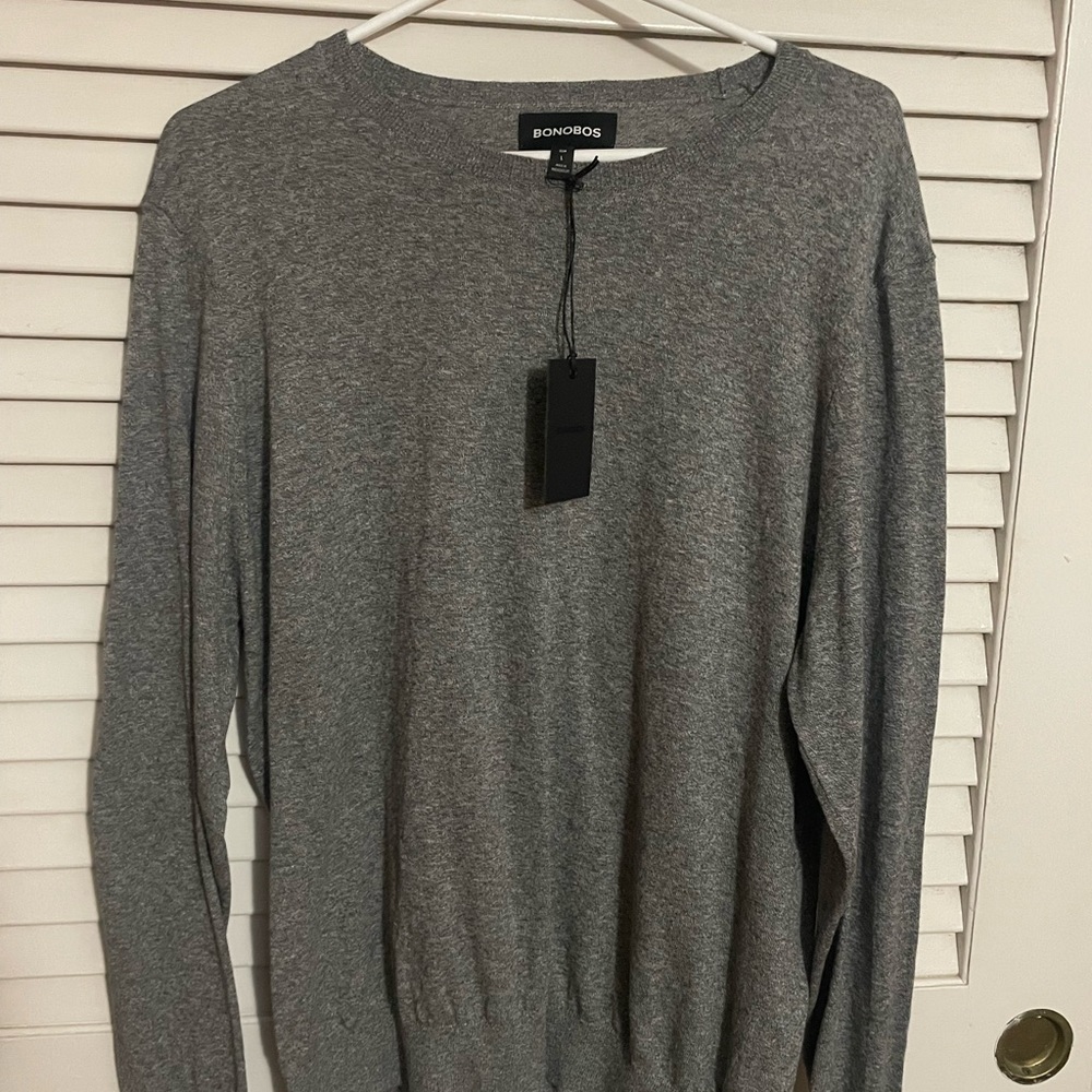Bonobos Classic Crewneck Sweater in Gray